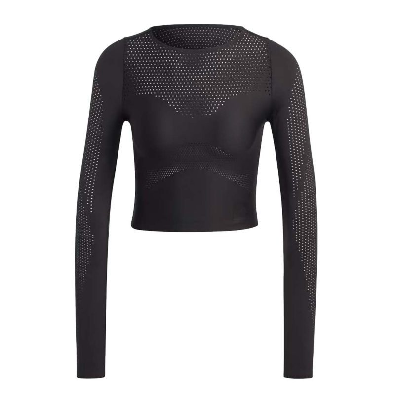 adidas Women s Cropped Long Sleeve T Shirt HS8110 01