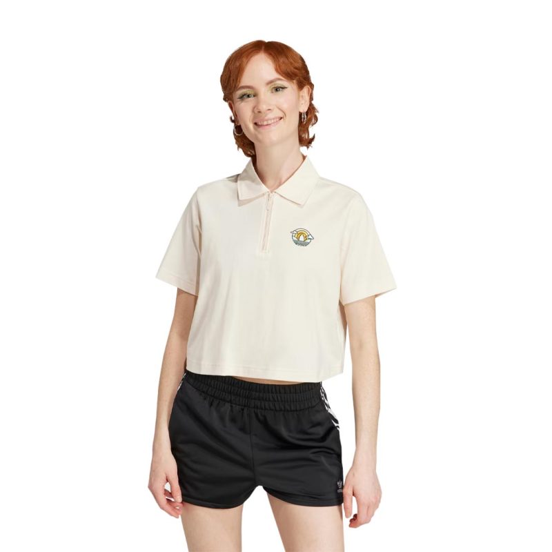 adidas Women s Cropped Polo IN4141 02