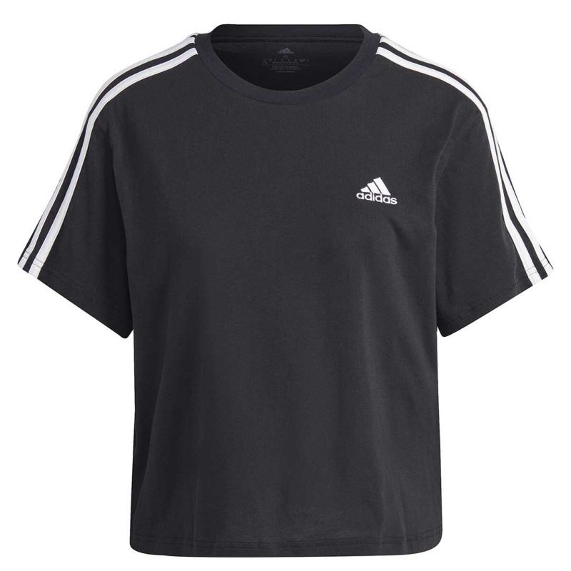 adidas Women s Essentials 3 Stripes Crop Top HR4913 01