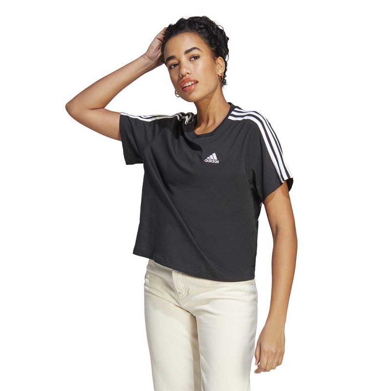 adidas Women s Essentials 3 Stripes Crop Top HR4913 02