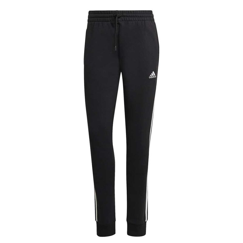 adidas Women s Essentials 3 Stripes French Terry Cuffed Pants IC8770 01