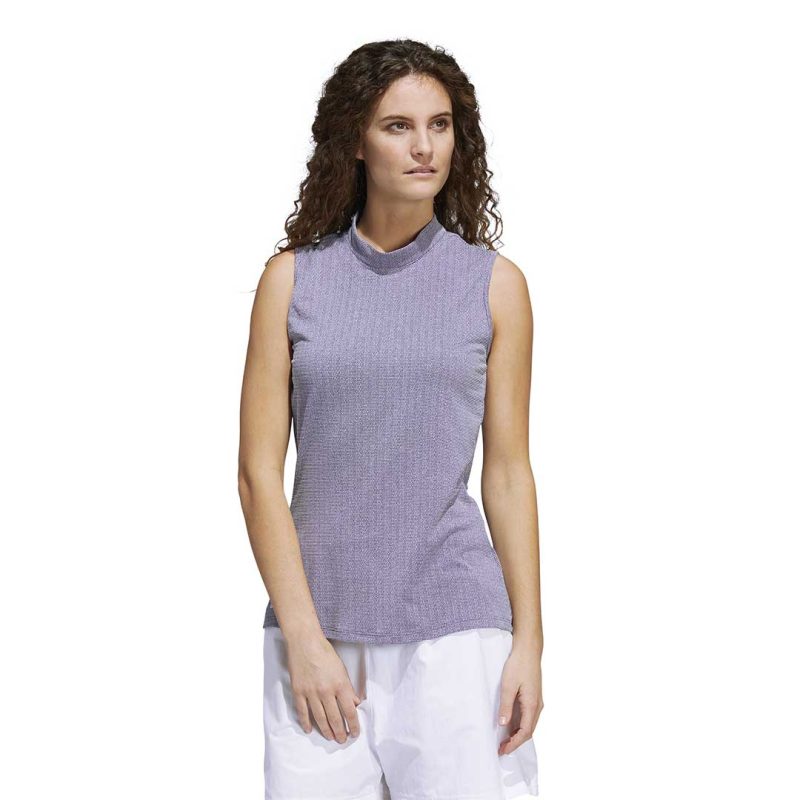 adidas Women s Essentials Mock Neck Sleeveless Polo HA3485 02