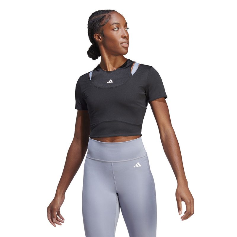 adidas Women s HIIT AEROREADY Crop Training T Shirt HN5538 02