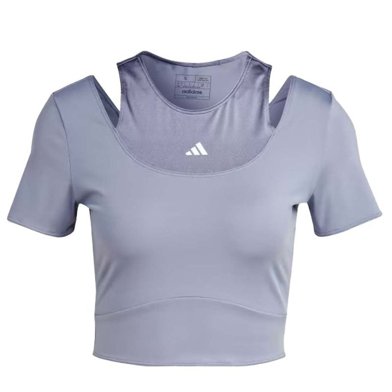 adidas Women s Hiit Crop Training T Shirt IB8599 01