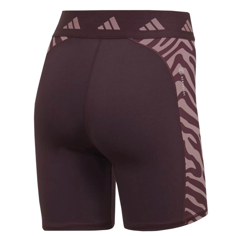 adidas Women s Hyperglam Techfit Zebra High Waisted Short Legging IB3611 02