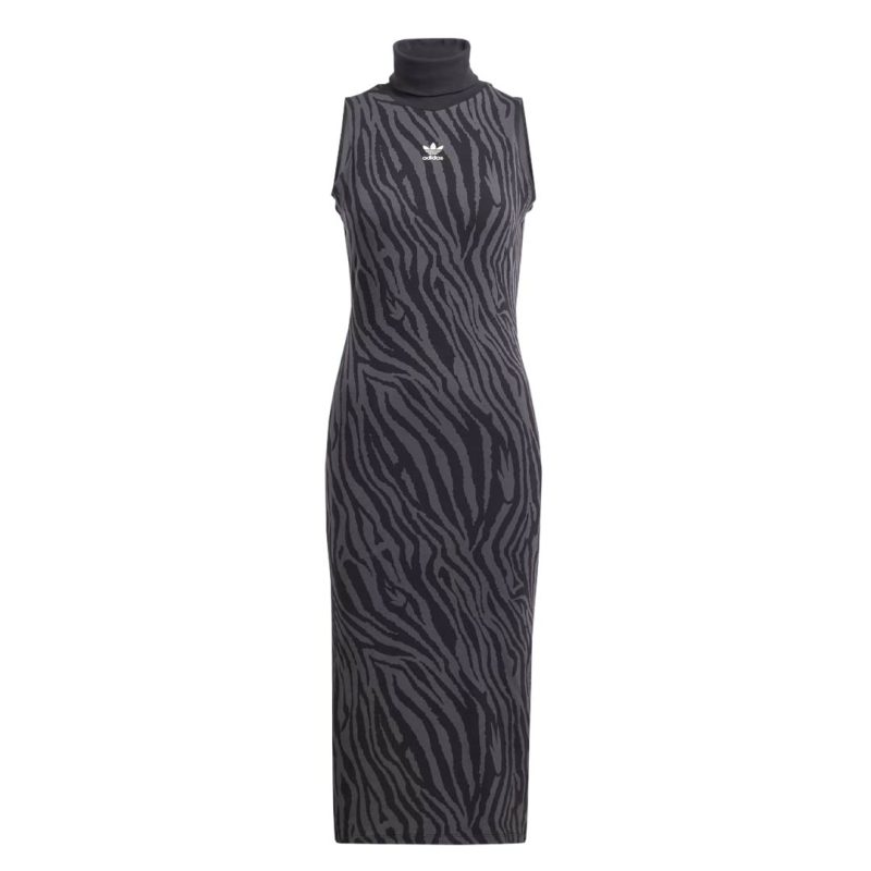 adidas Women s Originals Allover Zebra Animal Print Dress IJ7088 01