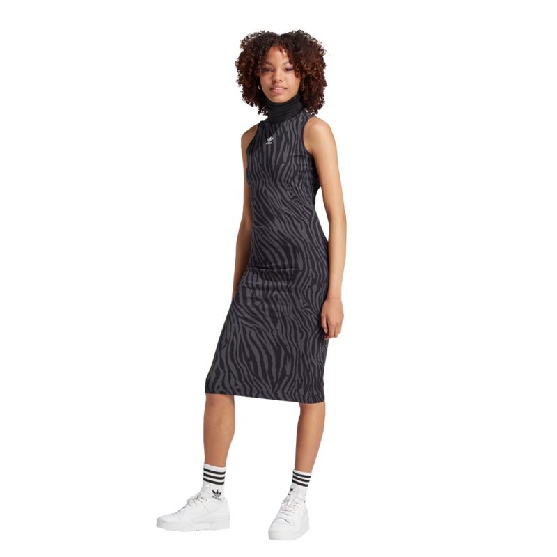 adidas Women s Originals Allover Zebra Animal Print Dress IJ7088 02