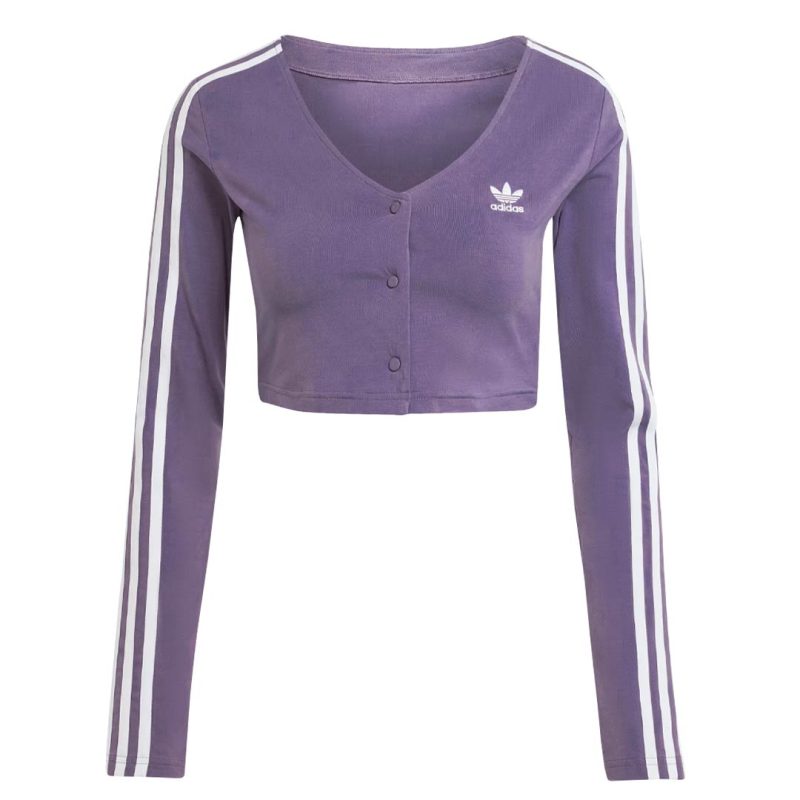 adidas Women s Originals Classics Button Long Sleeve T Shirt IK6616 5