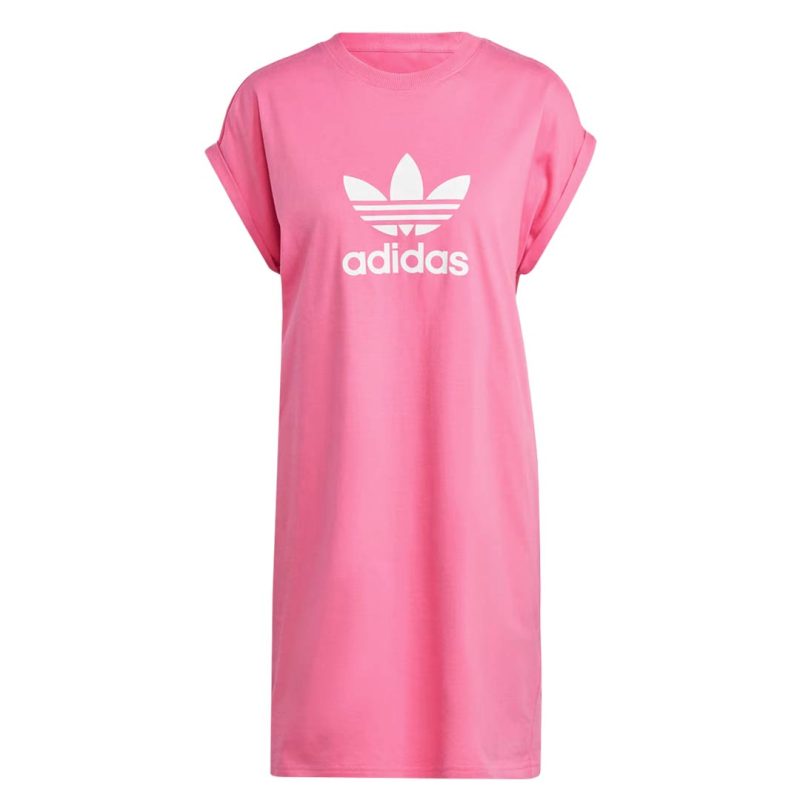 adidas Women s Originals Trefoil Cotton T Shirt Dress IK6590 1