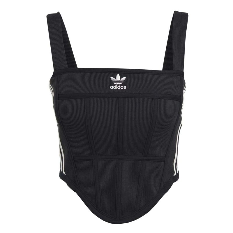 adidas Women s Rib Corset Tank Top IJ5030 01