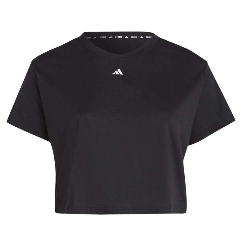 adidas Women s Studio SS T Shirt Plus Size HN5552 01