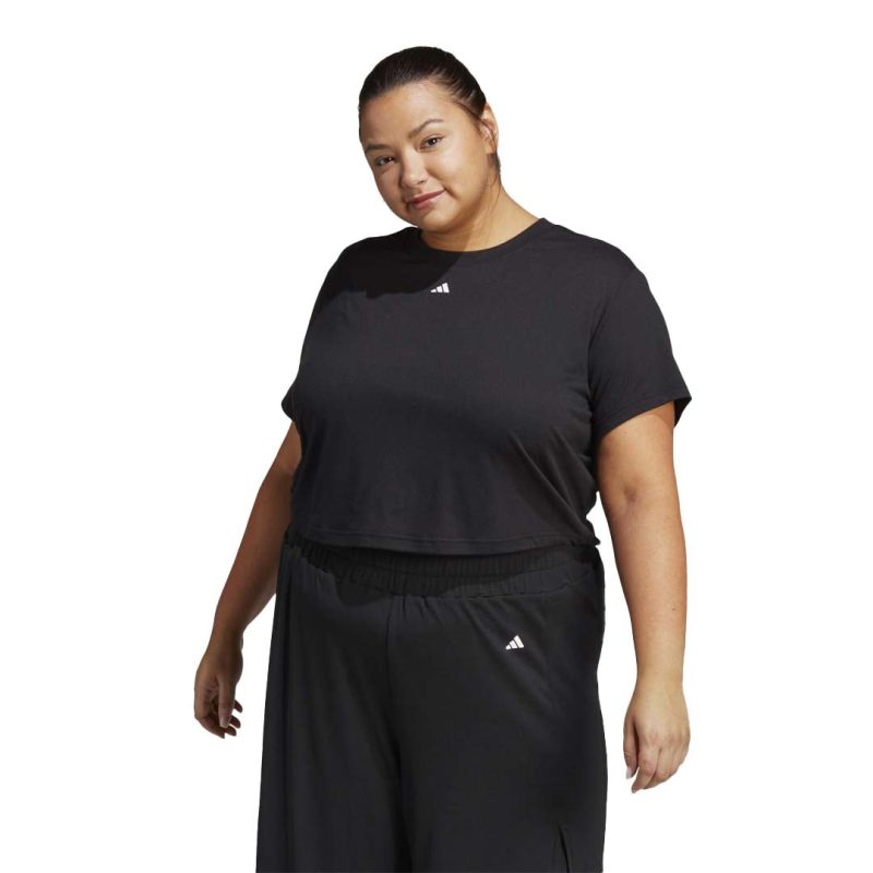 adidas Women s Studio SS T Shirt Plus Size HN5552 02