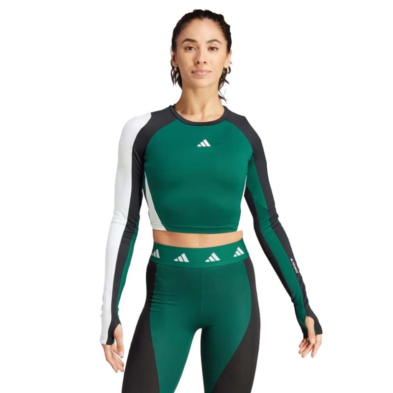 adidas Women s Techfit Aeroready Long Sleeve T Shirt IK6152 02