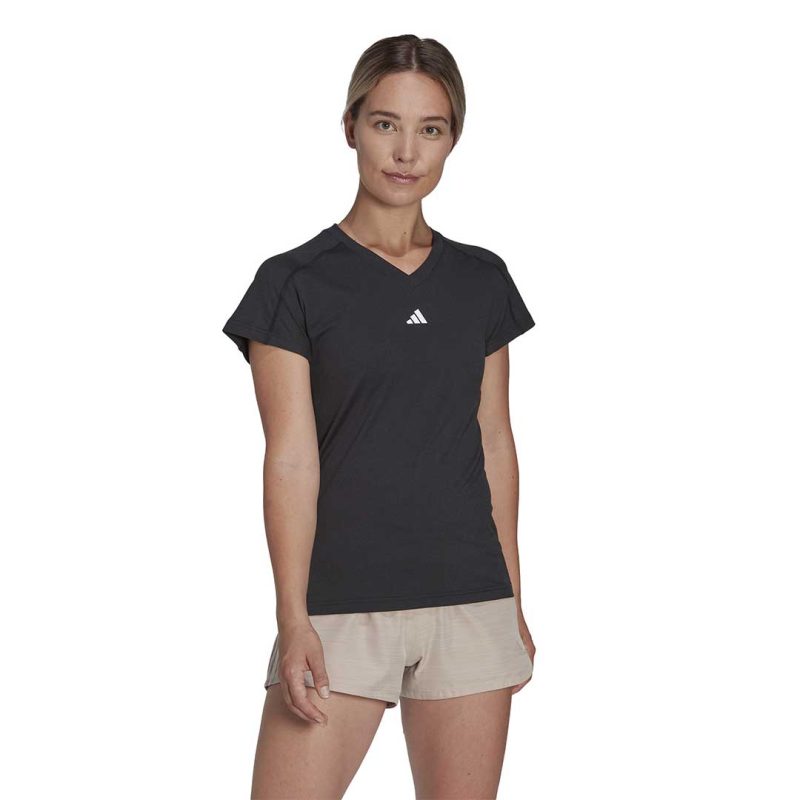 adidas Women s Train Essentials V Neck Tee HN5543 02