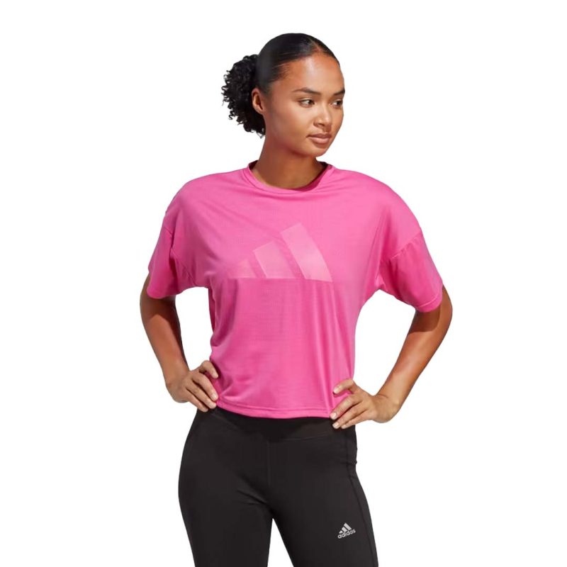 adidas Women s Train Icon 3 Bar Logo T Shirt HS2345 02