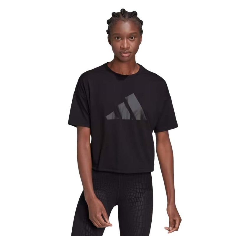 adidas Women s Train Icons 3 Bar Logo T shirt HD8973 02