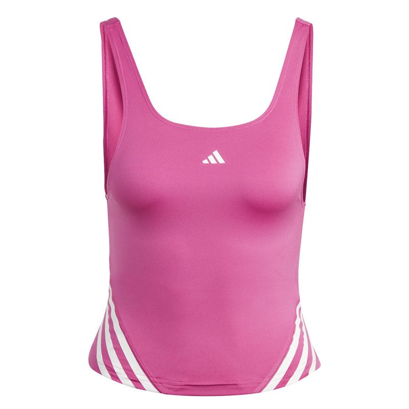 adidas Women s Train Icons 3 Stripes Tank Top HS2385 01