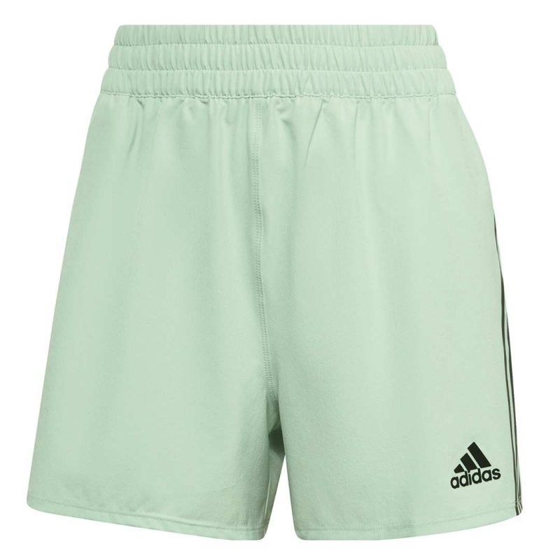 adidas Women s Train Icons 3 Stripes Woven Shorts HJ9823 01