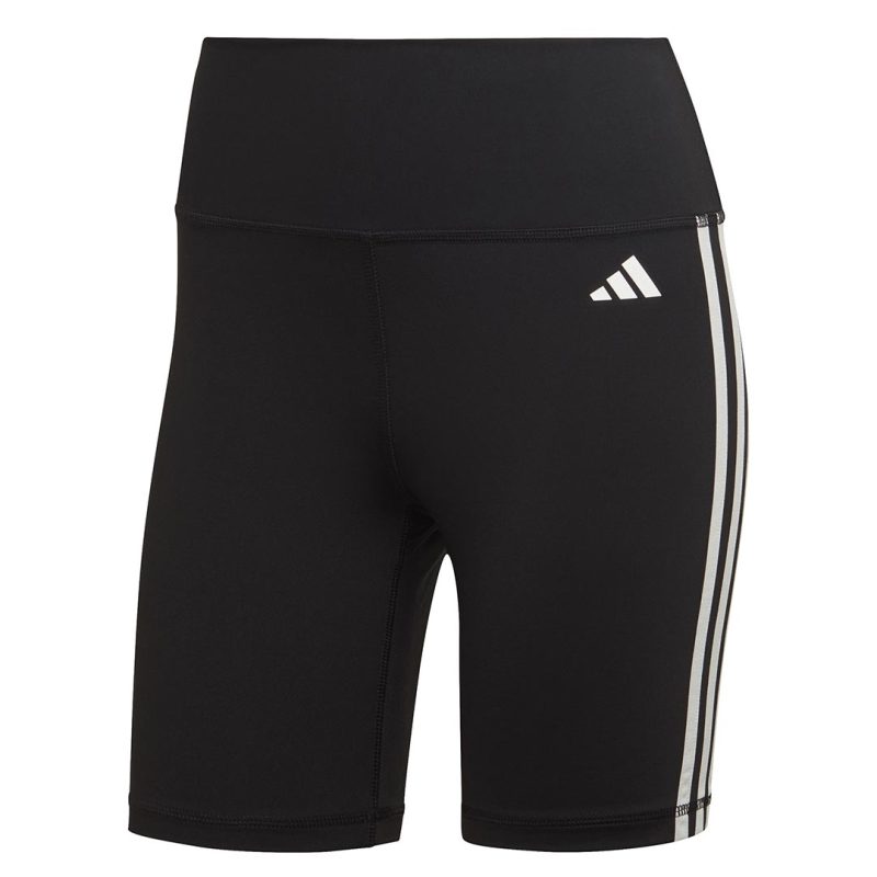 adidas Women s Training Essentials 3 Stripes High Waisted Short Tights HK9964 01