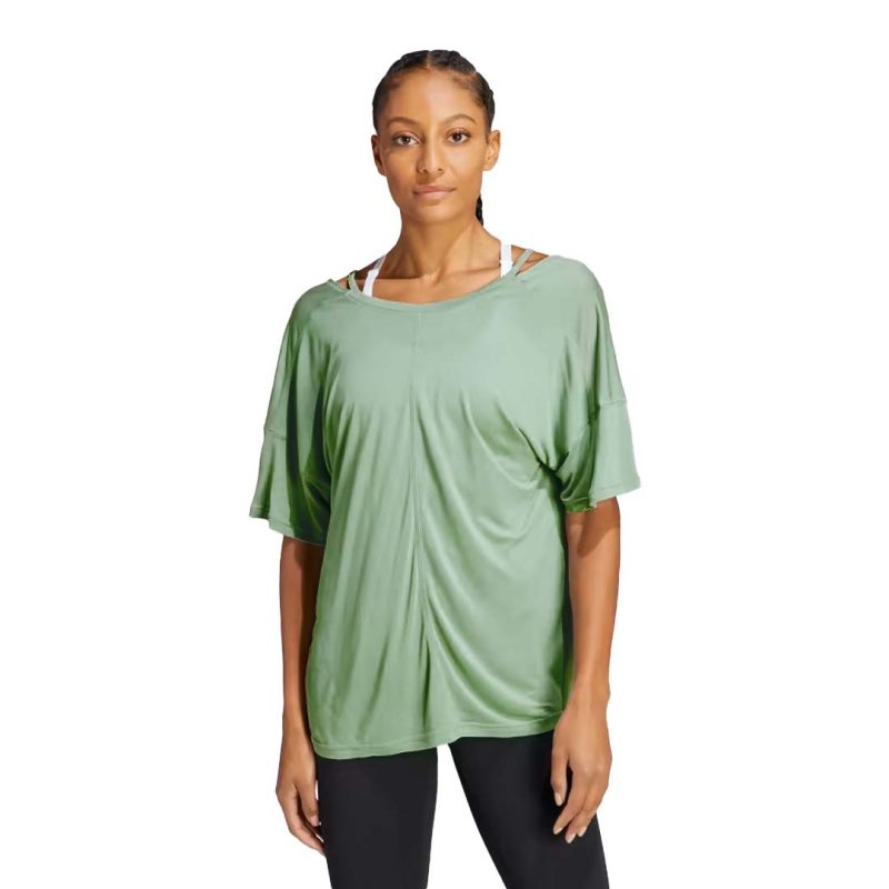 adidas Women s Yoga Studio Oversized T Shirt HR5078 02