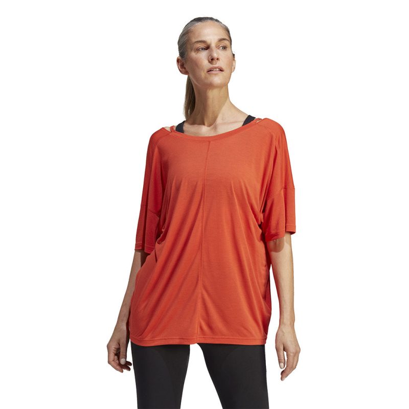 adidas Women s Yoga Studio Oversized T Shirt HR5080 02