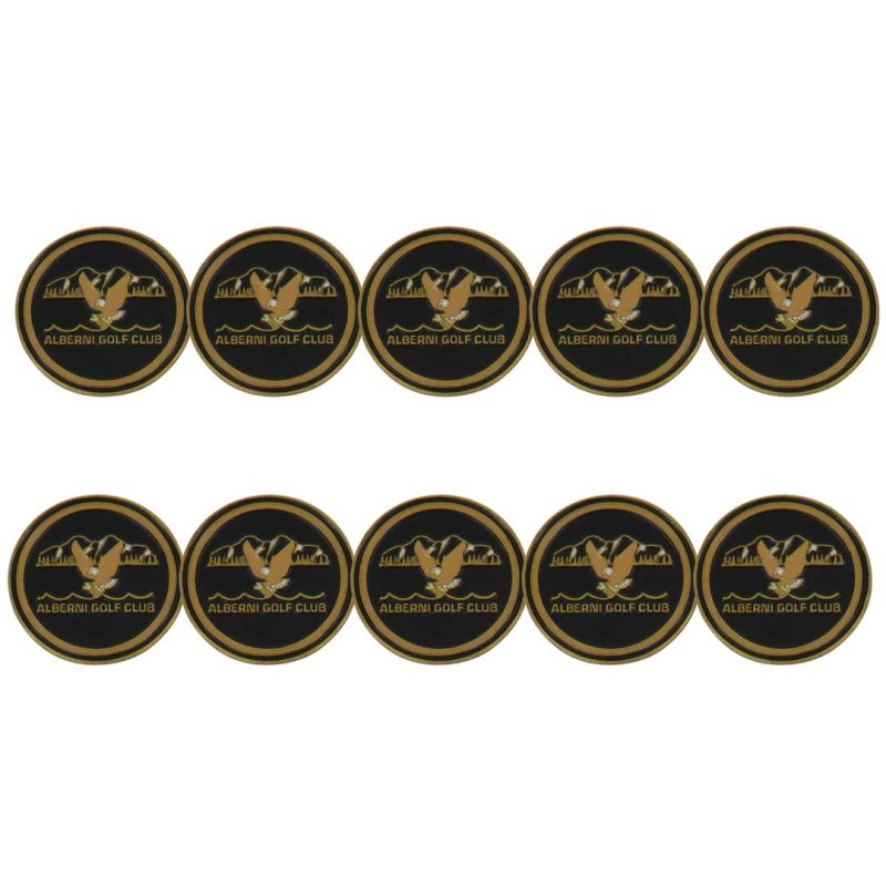 ahead Alberni Golf Club Ball Markers BM4 ALBERN BLK YEL