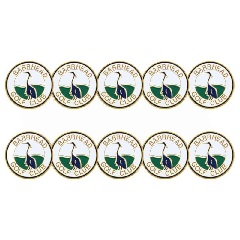 ahead Barrhead Golf Club Ball Markers BM4 BARR WHT 1