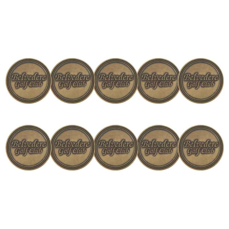 ahead Belvedere Golf Club Ball Markers BM4R BELVED BRSS 1