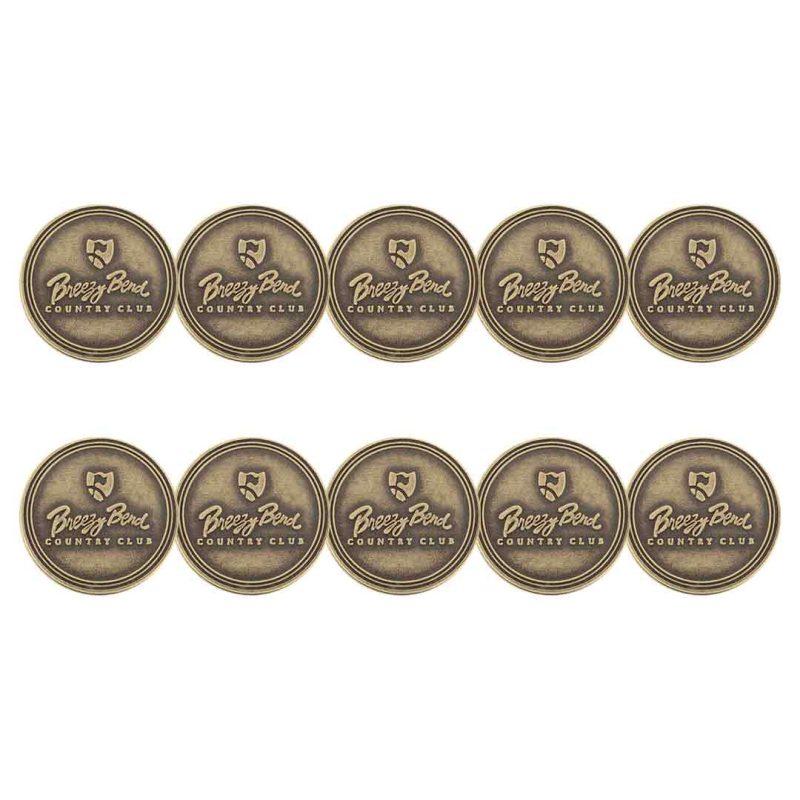 ahead Breezy Bend Country Club Ball Markers BM4R GOLFBREEZY BRSS 1