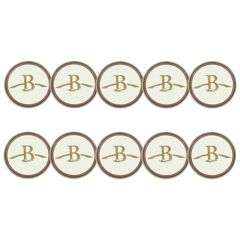 ahead Bridges Golf Course Ball Markers BM4R BRIDGES WHT