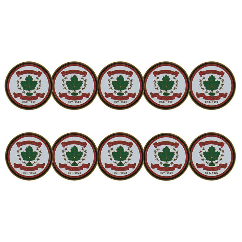 ahead Burlington Golf Country Club Golf Ball Markers BM2 BURLIN WHT 3