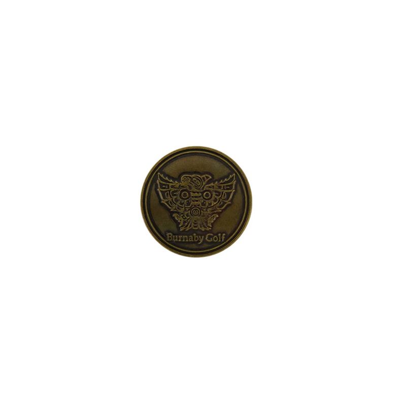 ahead Burnaby Golf Ball Markers BM4D BURNABY BRASS