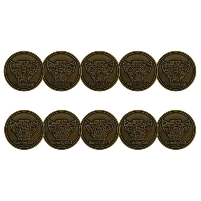 ahead Burnaby Golf Ball Markers BM4D BURNABY BRASS 3