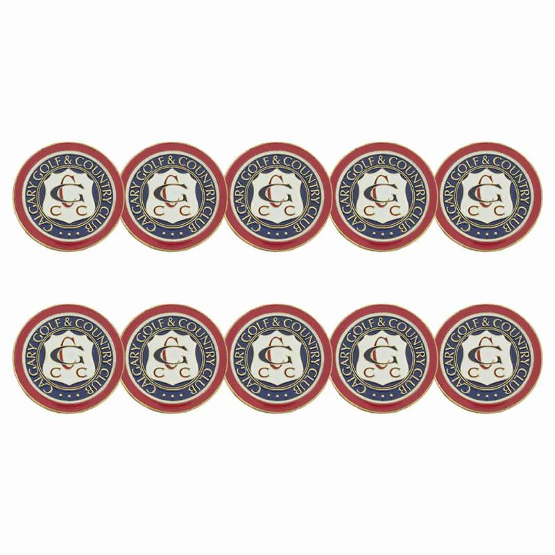 ahead Calgary Golf Country Club Ball Markers BM CALGCC REDNVY 03