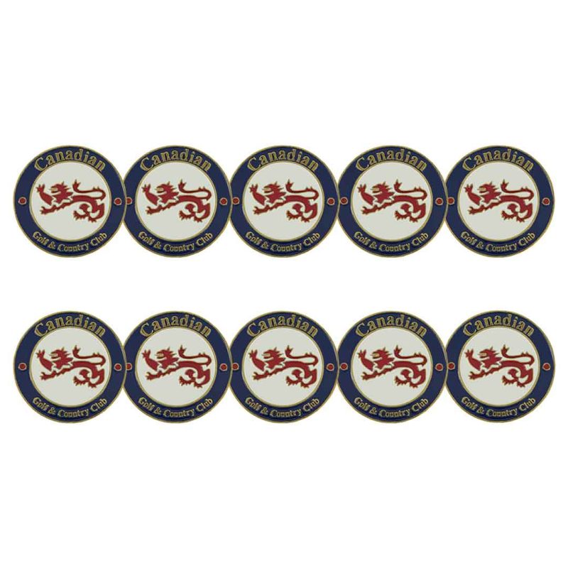 ahead Canadian Golf Country Club Ball Markers BM4 CANGCC NVYWHT 03