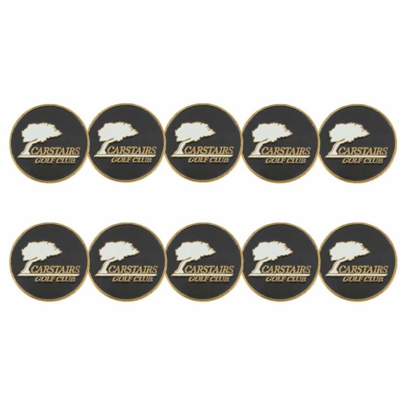 ahead Carstairs Golf Club Ball Markers BM4R CARSI BLK WHT 03