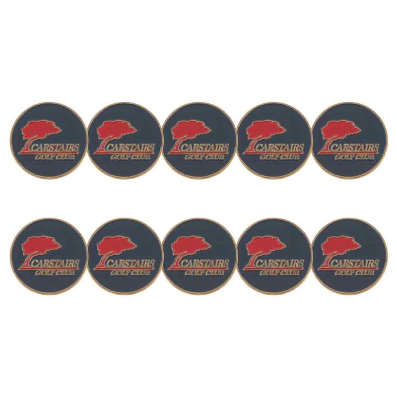 ahead Carstairs Golf Club Ball Markers BM4R CARSI BLKRED 1