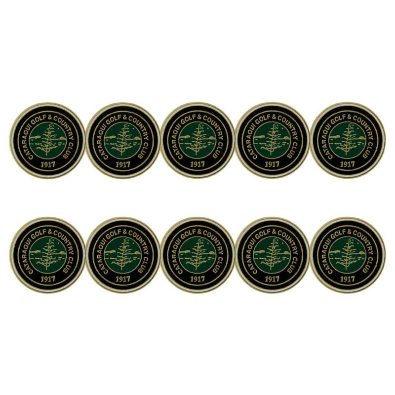 ahead Cataraqui Golf Country Club Ball Markers BM4 CATARA BLK GRN 03