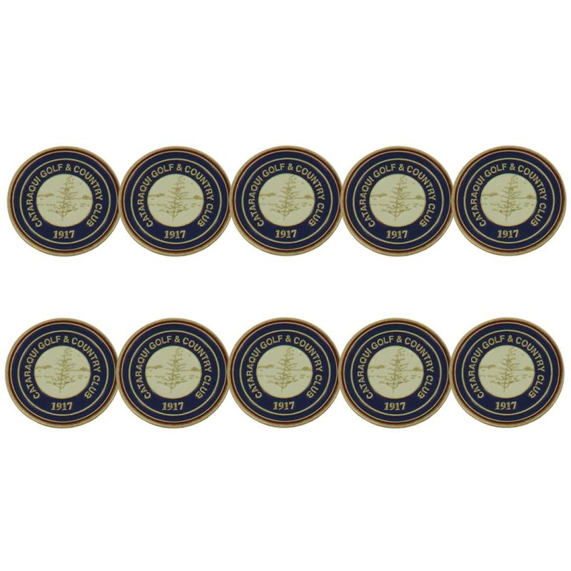 ahead Cataraqui Golf Country Club Ball Markers BM4 CATARA WHT BLK