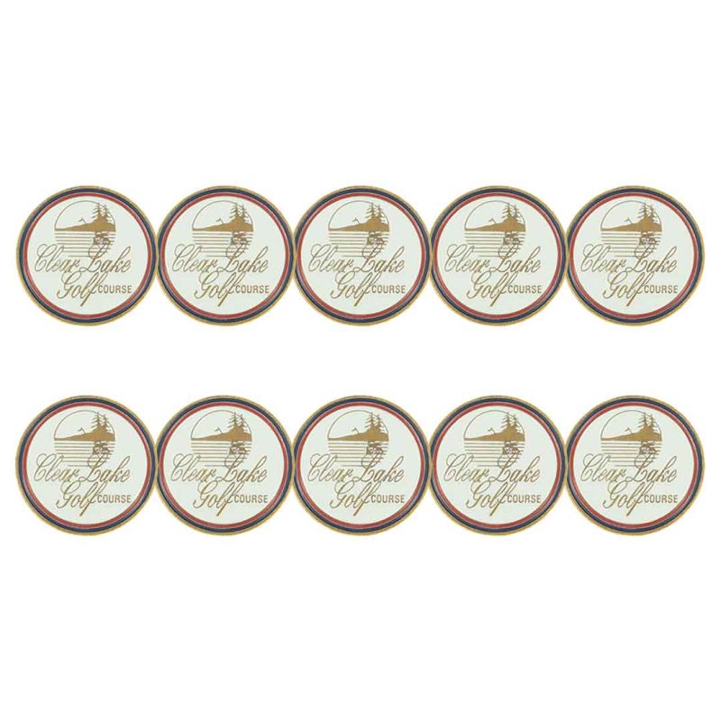 ahead Clear Lake Golf Course Ball Markers BM4R CLEARLI WHT 03