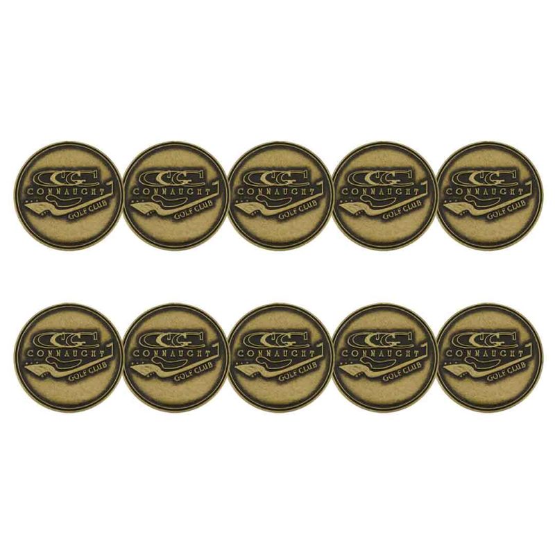 ahead Connaught Golf Club Ball Markers BM CONNAU BRASS 1