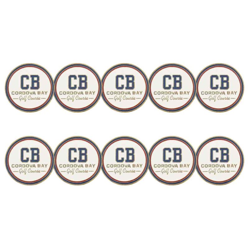 ahead Cordova Bay Golf Club Ball Markers BM4R CB007024 WHT