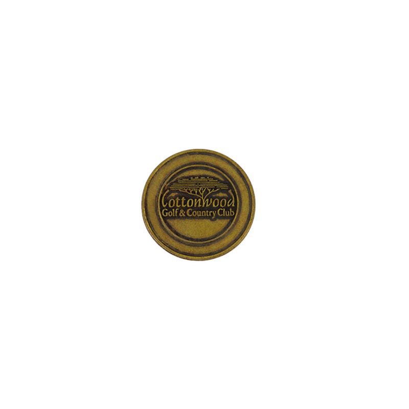 ahead Cottonwood Golf Country Club Ball Markers BM4R COTT 2 BRASS 01