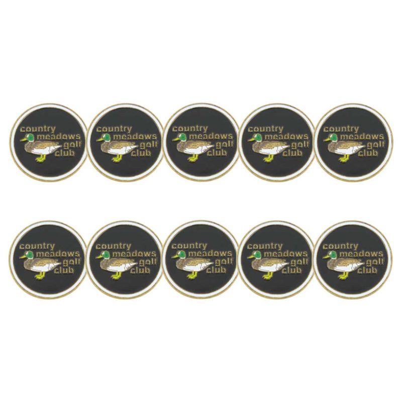 ahead Country Meadows Golf Club Ball Markers BM4R CMEDOWS BLK