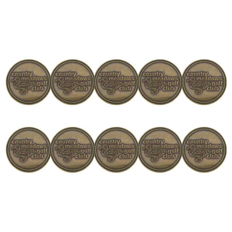 ahead Country Meadows Golf Club Ball Markers BM4R CREDOWS BRASS 1