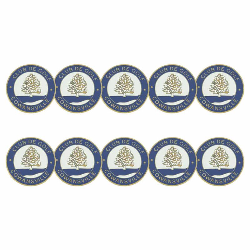 ahead Cowansville Club De Golf Ball Markers BM4R COWANS NVYWHT 03