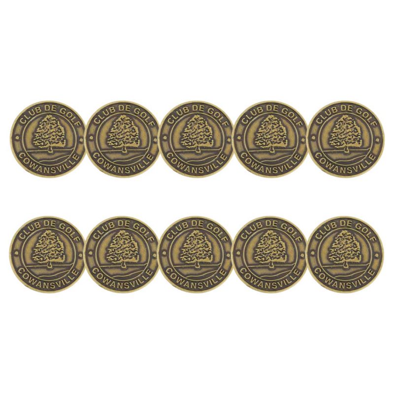 ahead Cowansville Club de Golf Ball Markers BM4R COWANS BRASS