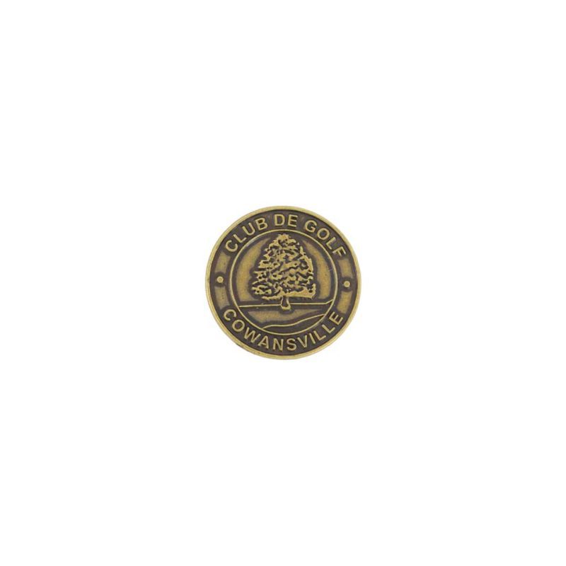 ahead Cowansville Club de Golf Ball Markers BM4R COWANS BRASS 01