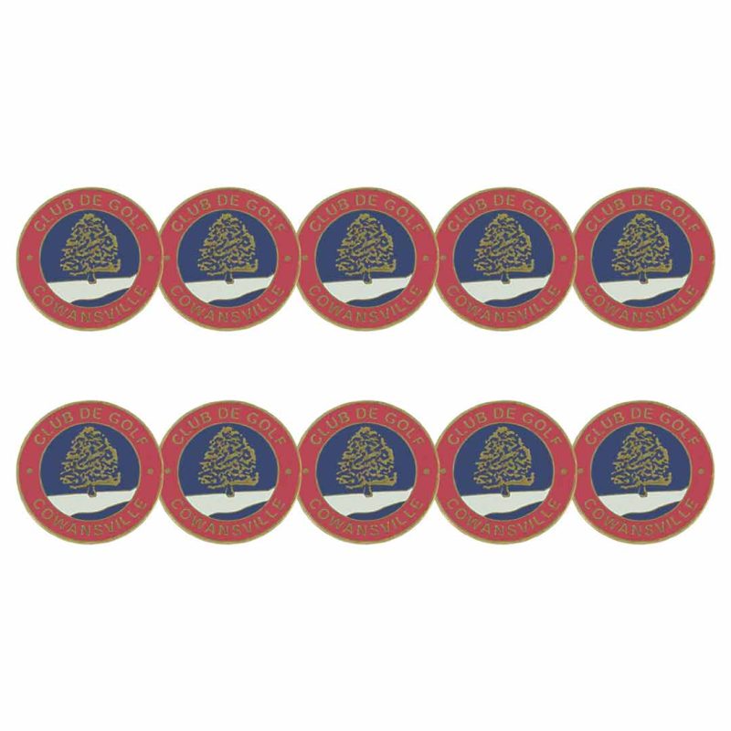 ahead Cowansville Club de Golf Ball Markers BM4R COWANS REDNVY 03