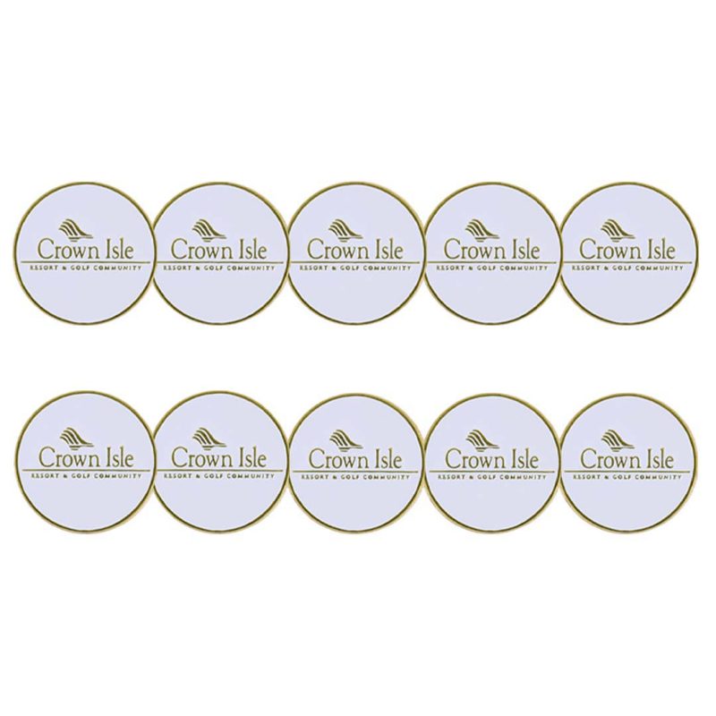 ahead Crown Isle Resort Golf Community Ball Markers BM4 CROWN WHT 2